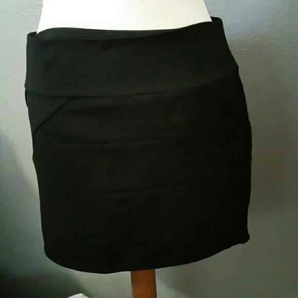 Black mini skirt