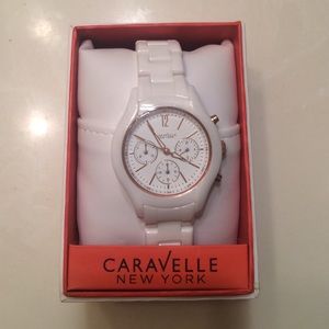Caravelle white watch
