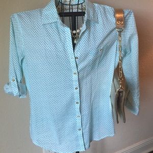 Blue button down shirt