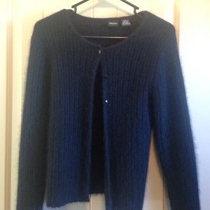 Black fuzzy cardigan