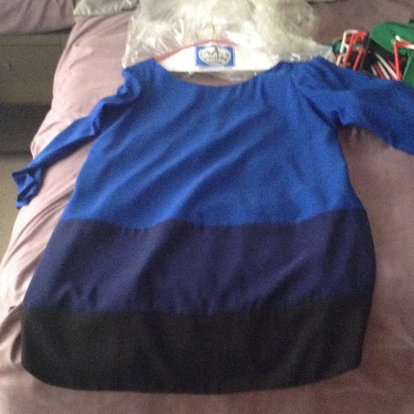 Express blue gradient dress