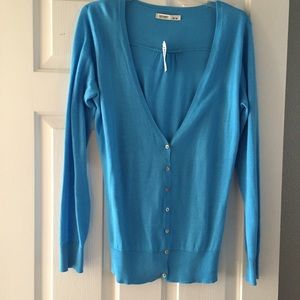 Old Navy Lt. Turquoise Boyfriend Cardigan NWT