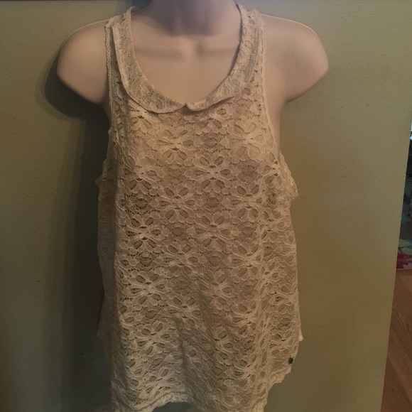 Abercrombie & Fitch cream lace top