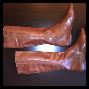 New, never worn Nine West brown leather boots