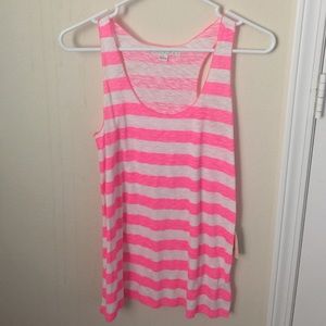 Pink stripe tank top