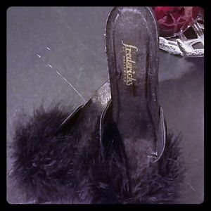 Marabou feather slippers