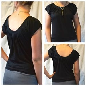 Banana Republic Silk Jersey Pleated Top