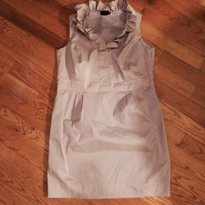 Ruffled Collar Iridescent Pencil Dress - 18W