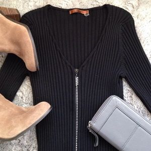 Belldini sweater with rhinestone zipper Clearance