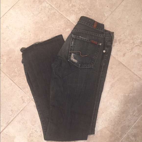 7 for all mankind distressed jeans.