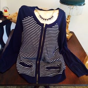 Tommy Hilfiger navy zip up cardigan