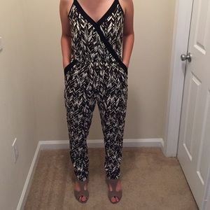 Women's black and white romper