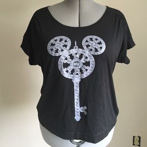 Black Disney Mickey key shirt