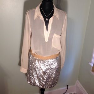 Haute Hippie Draped Mini Skirt