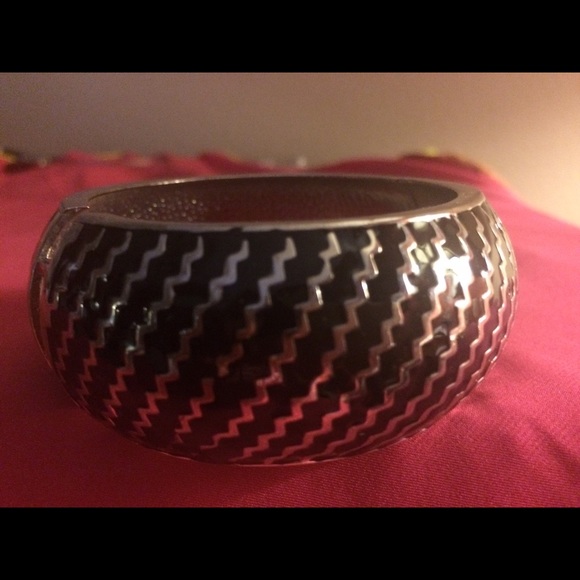 Silver and Black bangle