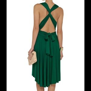 TART infinity wrap dress in emerald green