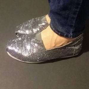 Sequin canvas slip on