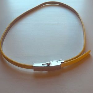 Cute yellow Michael Kors belt w slide-close buckle