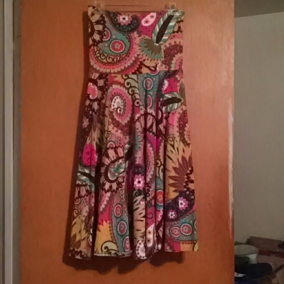 Beautiful colorful strapless dress