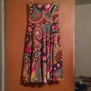 Beautiful colorful strapless dress