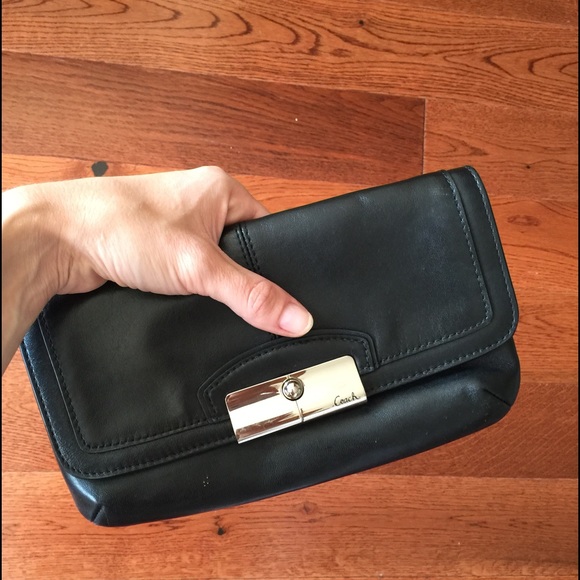 Coach Black Clutch Auth.