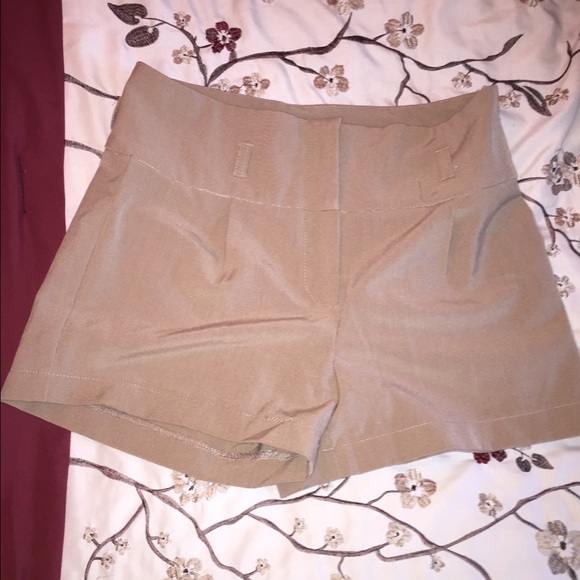High Waist Khaki Shorts