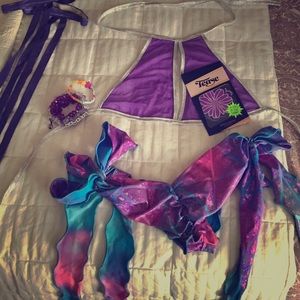 Iheartraves purple rave outfit