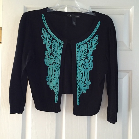 INC Black Cropped Sweater