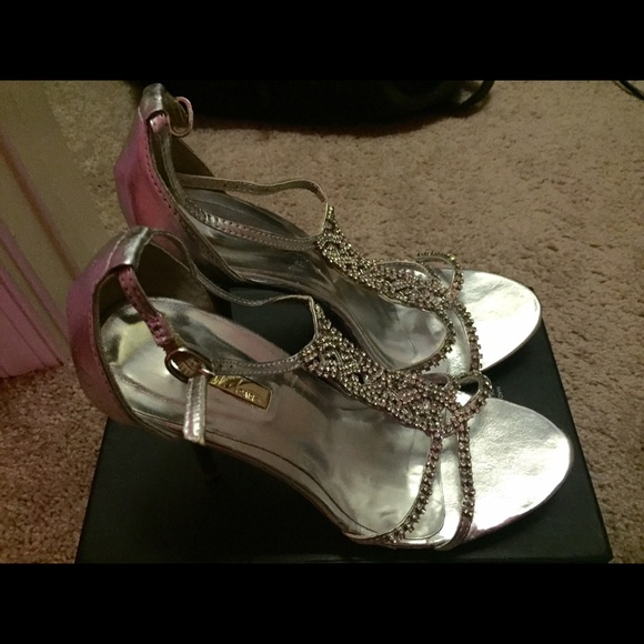 Silver Rhinestone Libby Sandals - Picture 2 of 3