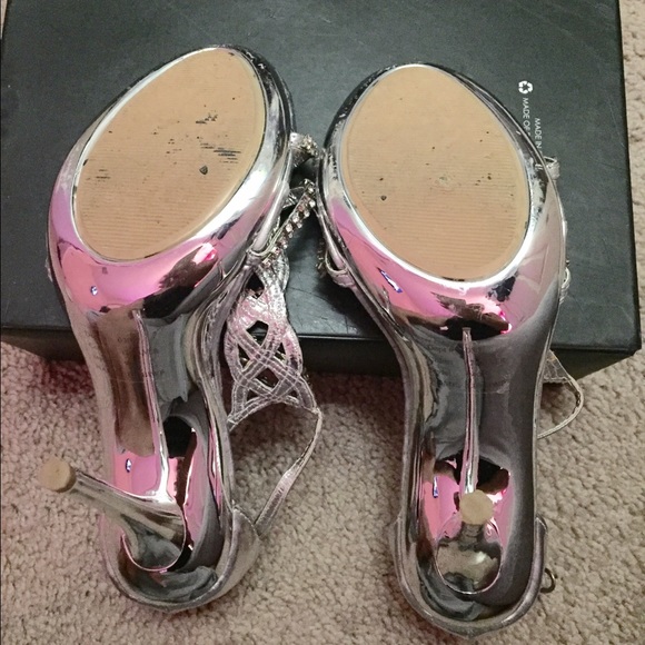 Silver Rhinestone Libby Sandals - Picture 3 of 3