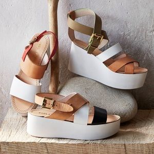Anthro Paola Ferri Alba Moda Gelato Flatform Wedge