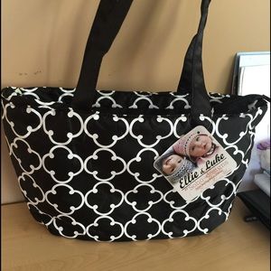 Nwt cute damask baby diaper tote bag - comfy