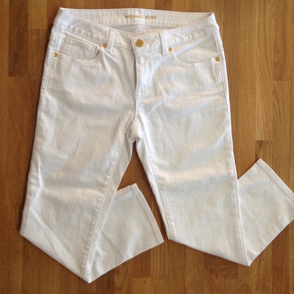 NWOT Michael Kors Size 4 White Denim Capris