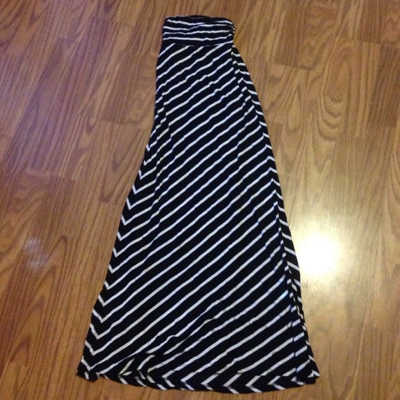 stripe maxi skirt