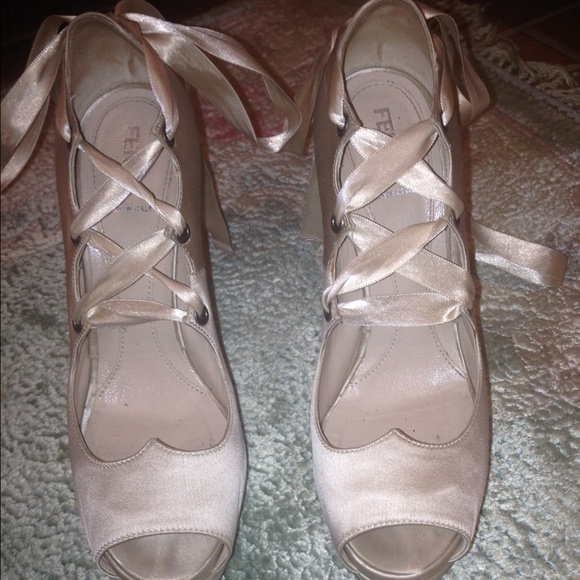 Fendi satin heels