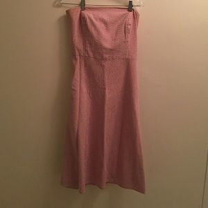 Strapless Seersucker Dress