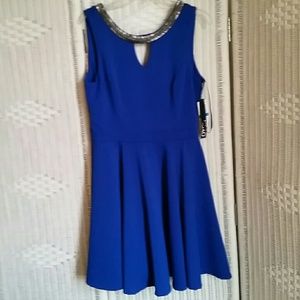 XOXO Junior's Beaded V-Back Fit-and-Flare DressNWT