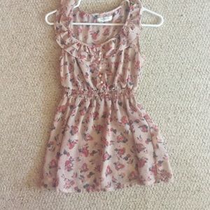 Light pink floral print blouse