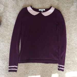 Faux Peter Pan collared sweater
