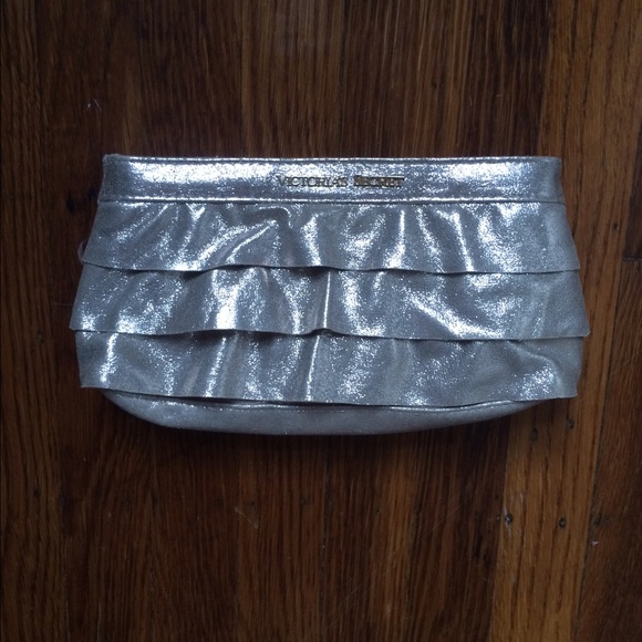 Silver Victoria's Secret purse