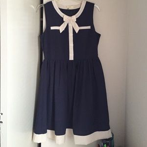 ModCloth Comme Toi Blue/Ivory Sailor Dress