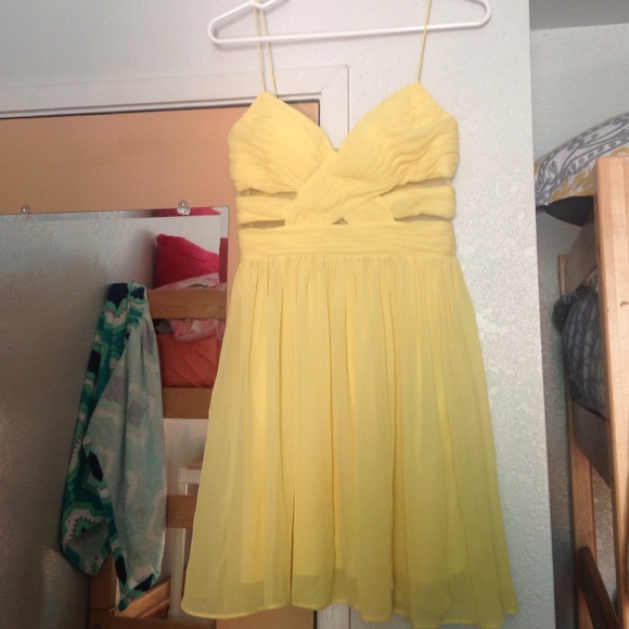 Yellow formal sun dress