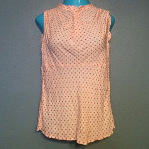 Sleeveless Button-Down Top