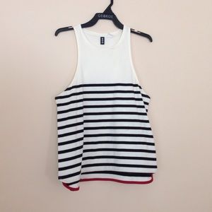 Striped racerback tank