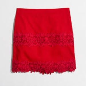 J.Crew Factory Lace Mini Skirt in Scallop Floral