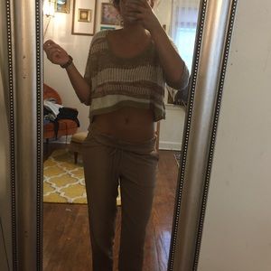 Free people loosely knit cropped sweater