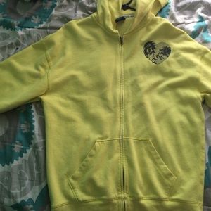 PINK victoria secret yellow sweater