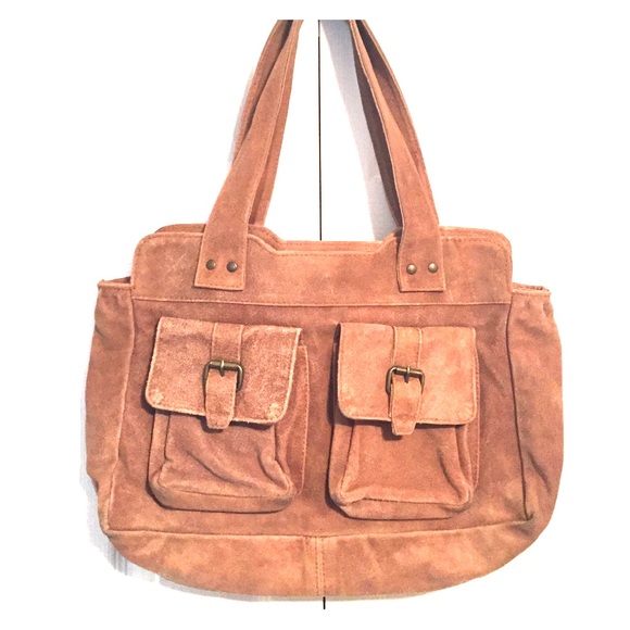 Tan suede tote