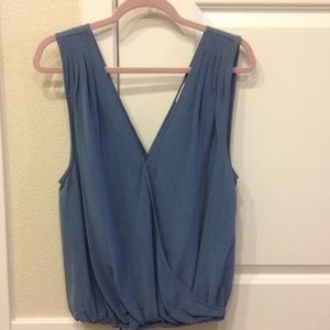 JOIE silk criss cross top