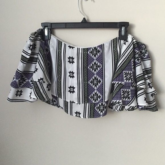 Printed Silk crop top